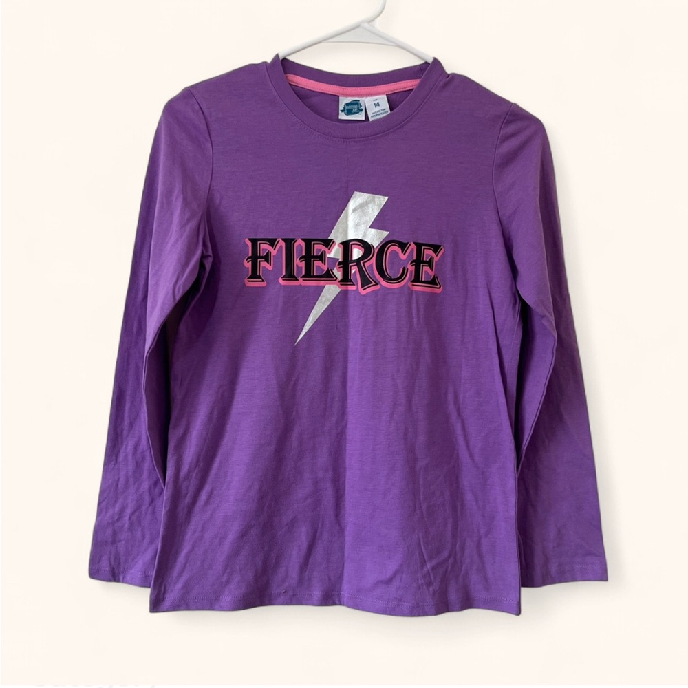 Girls XL Extremely Me Long Sleeve Purple Graphic T-Shirt Brand New with Tags